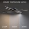 Dweled Parallax 32in LED Flush Mount 3-CCT 2700K-3000K-3500K Set to 3000K in Black FM-731 - alternate 4